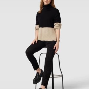 RAFFAELLO ROSSI Black Stretch Penny Pull On Pants 38